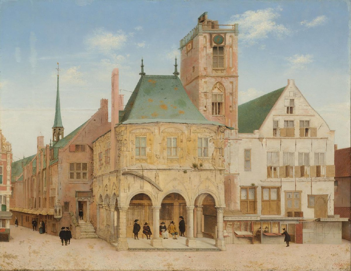 Het oude stadhuis in Amsterdam