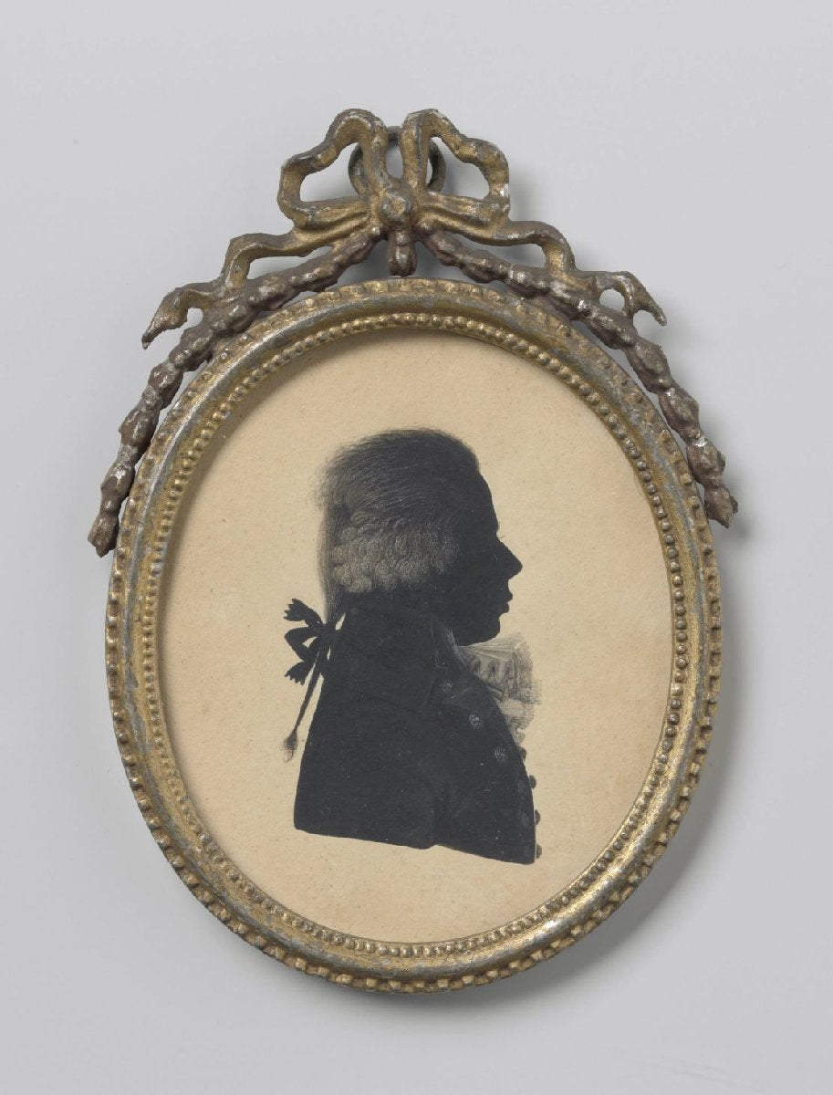 Silhouet portret van een man