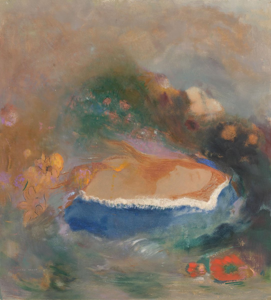 Ophélie, la cape bleue sur les eaux (Ophelia with a Blue Wimple in the Water)