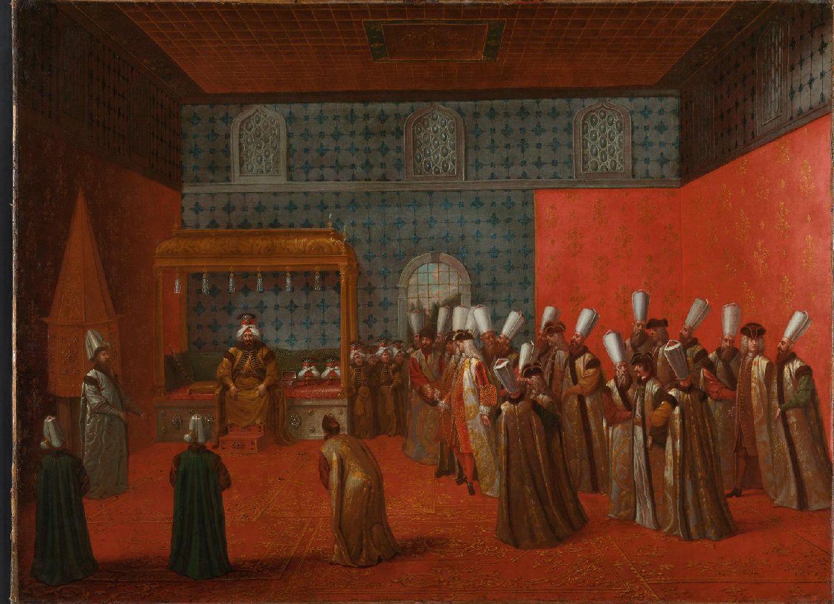 Ambassadeur Cornelis Calkoen op audiëntie bij sultan Ahmed III
