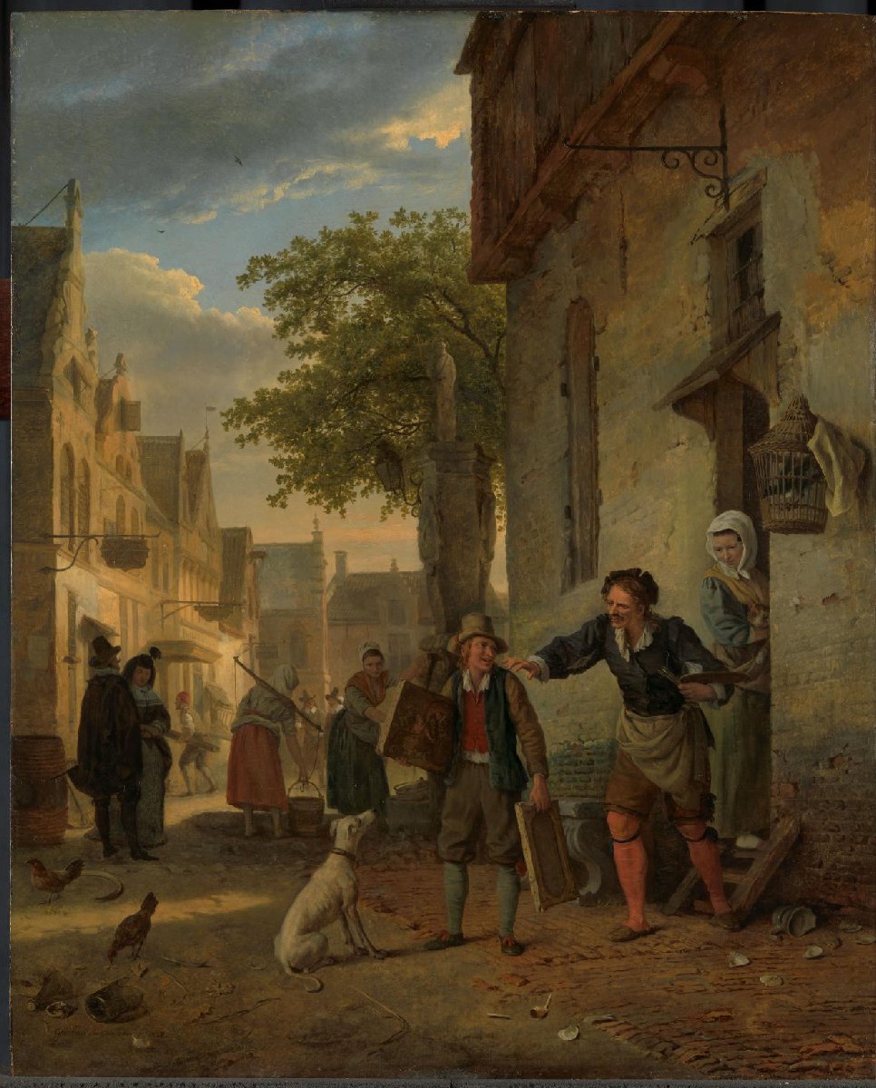 Jan Steen Sends his Son to the Streets to Exchange Paintings for Beer and Wine
