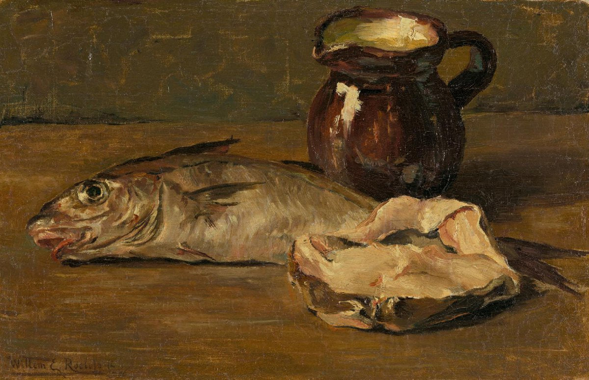 Stilleven met kabeljauw