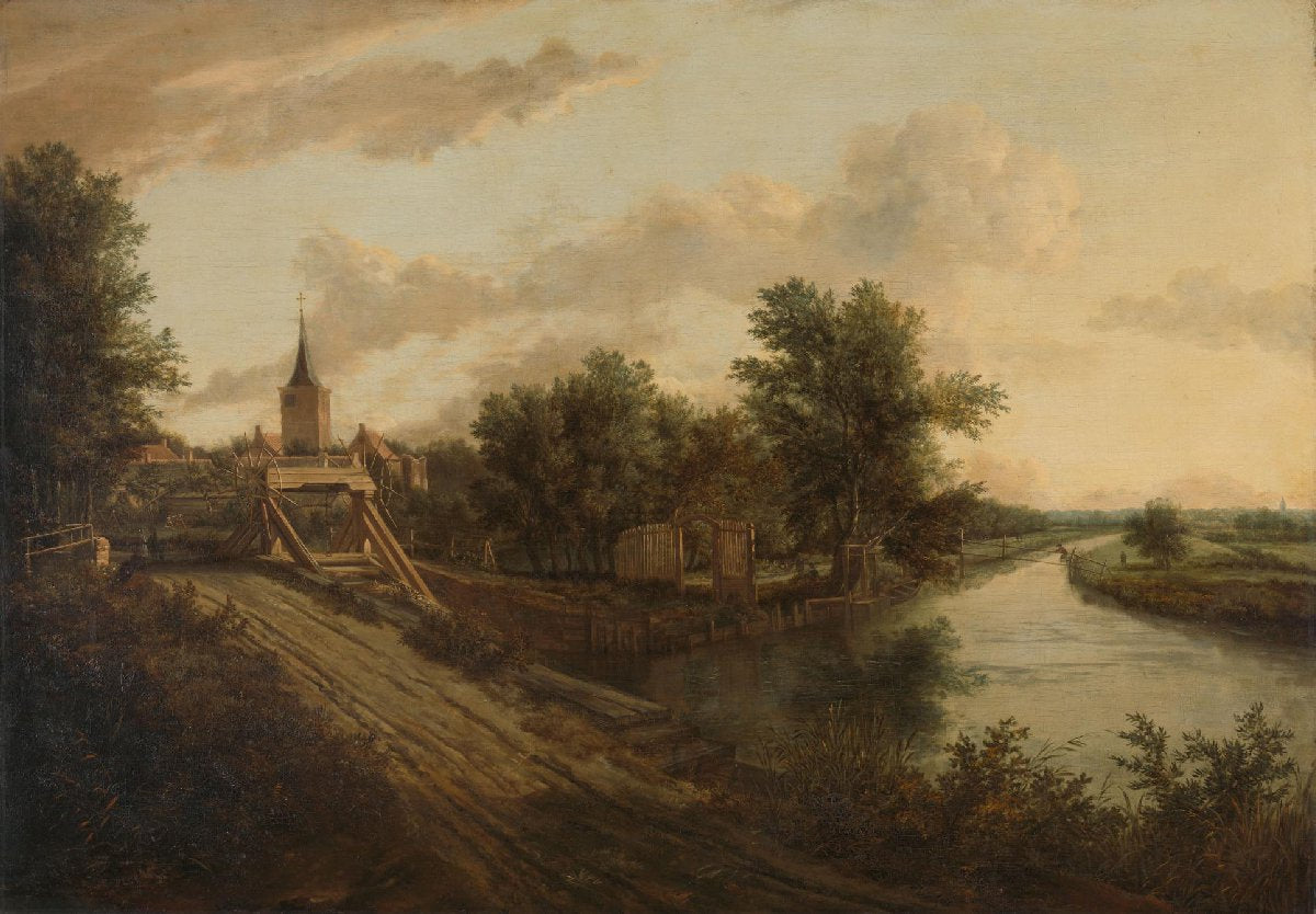 Landscape with rolling bridge
