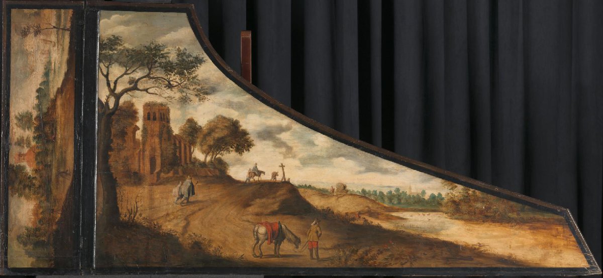 Lid of a harpsichord