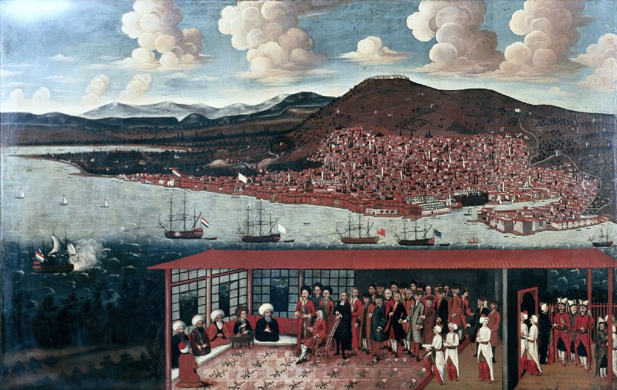 View of Smyrna (Izmir) and the Reception Given to Consul de Hochepied (1657-1723) in the Council Chamber