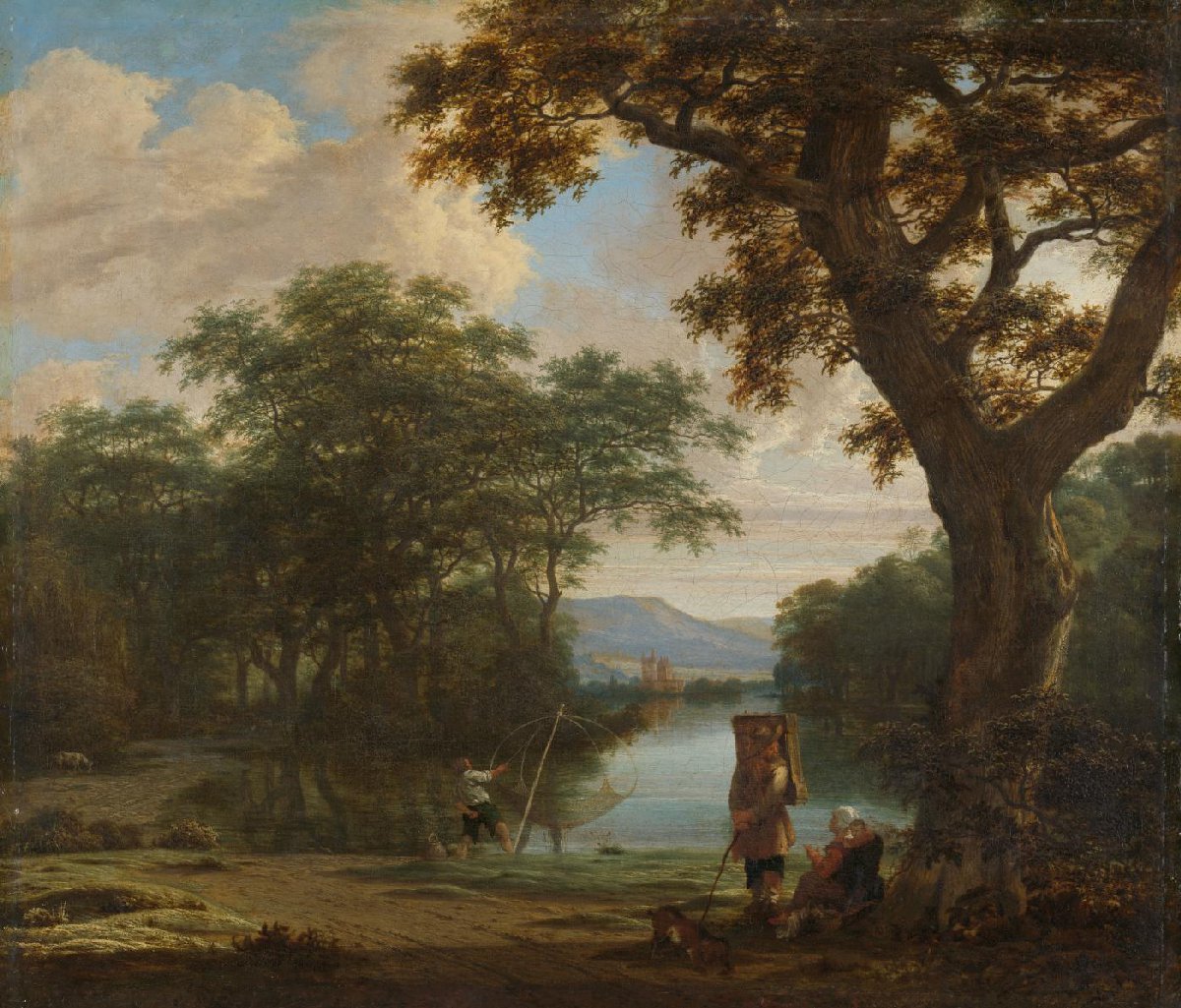 Landscape with Fisherman with a square Net