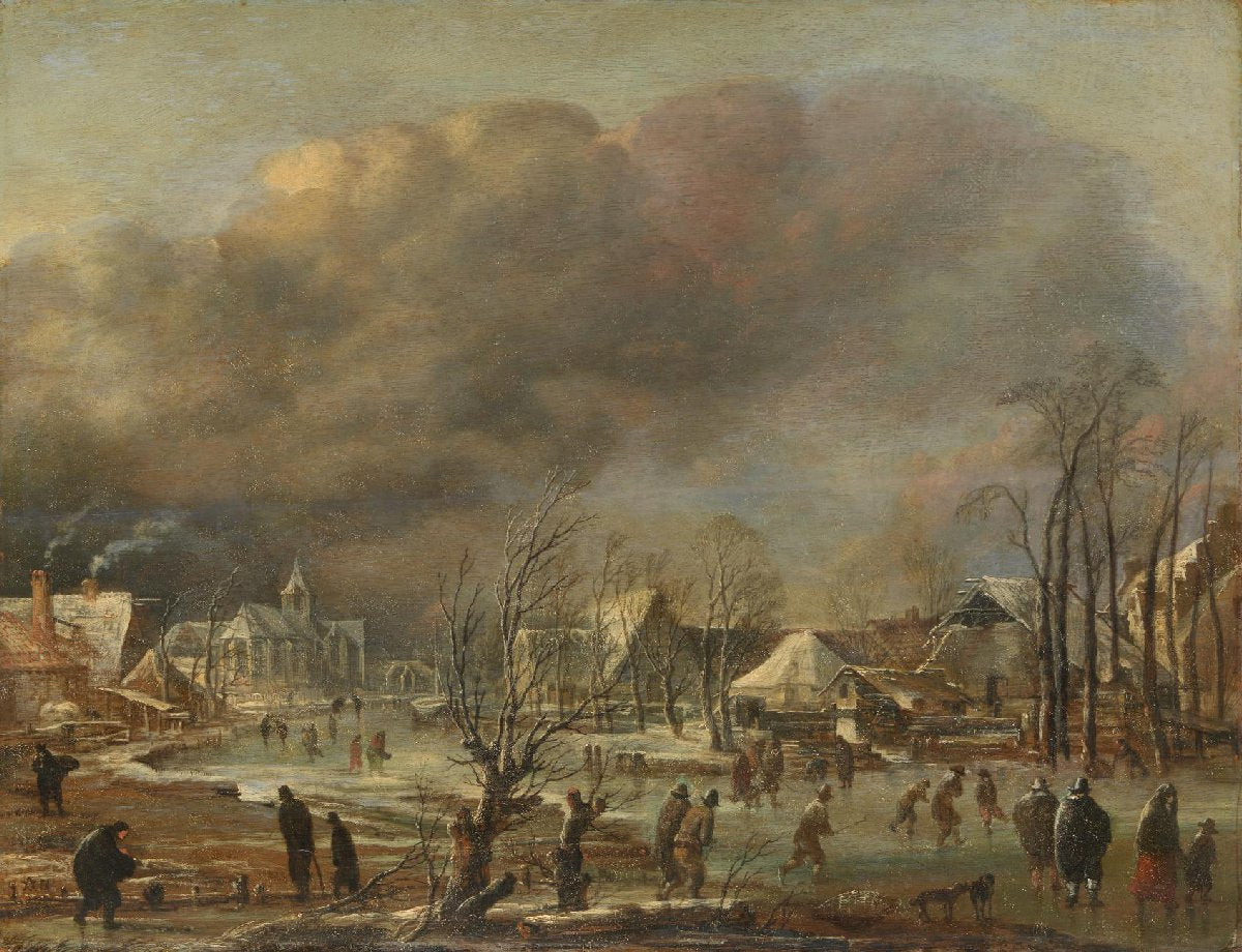 Winter Landscape with Church and Farmhouses
