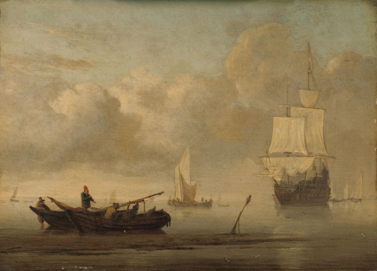 Ships near the Coast during a Calm