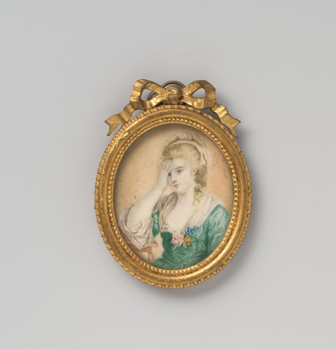 Schilderij met voorstelling van een vrouw met sluier