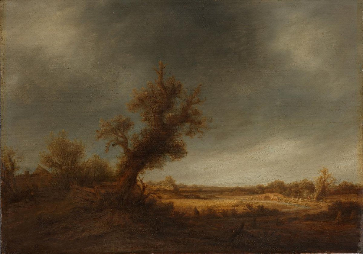 Landscape with an old oak
