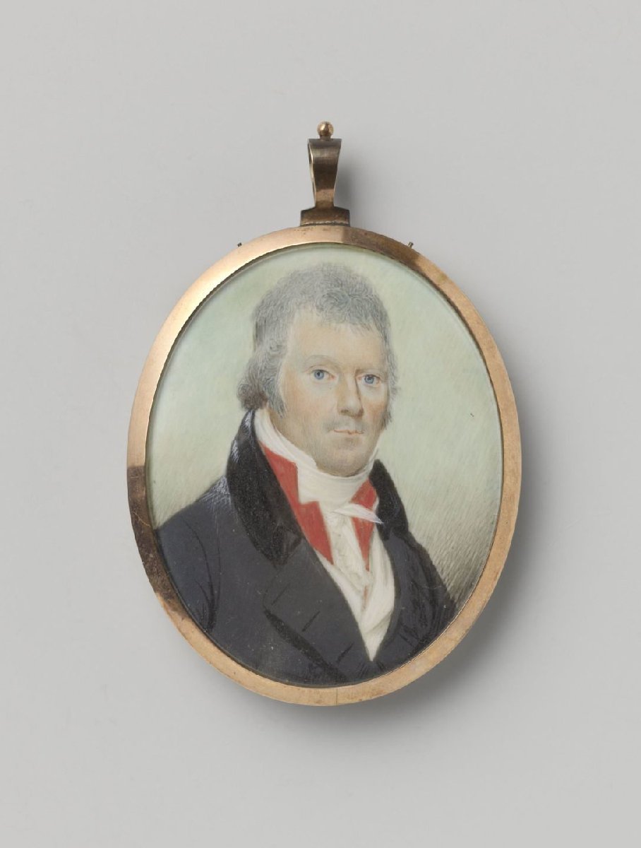 Ovalen portretminiatuur van Mattheus Sigismundis Schuster (1757-1826)
